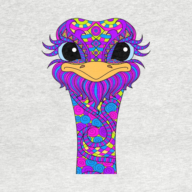 Colorful Ostrich by AlondraHanley